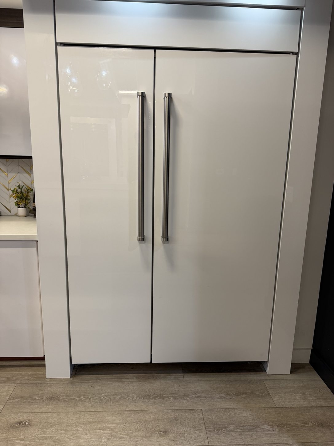 White panel-ready refrigerator